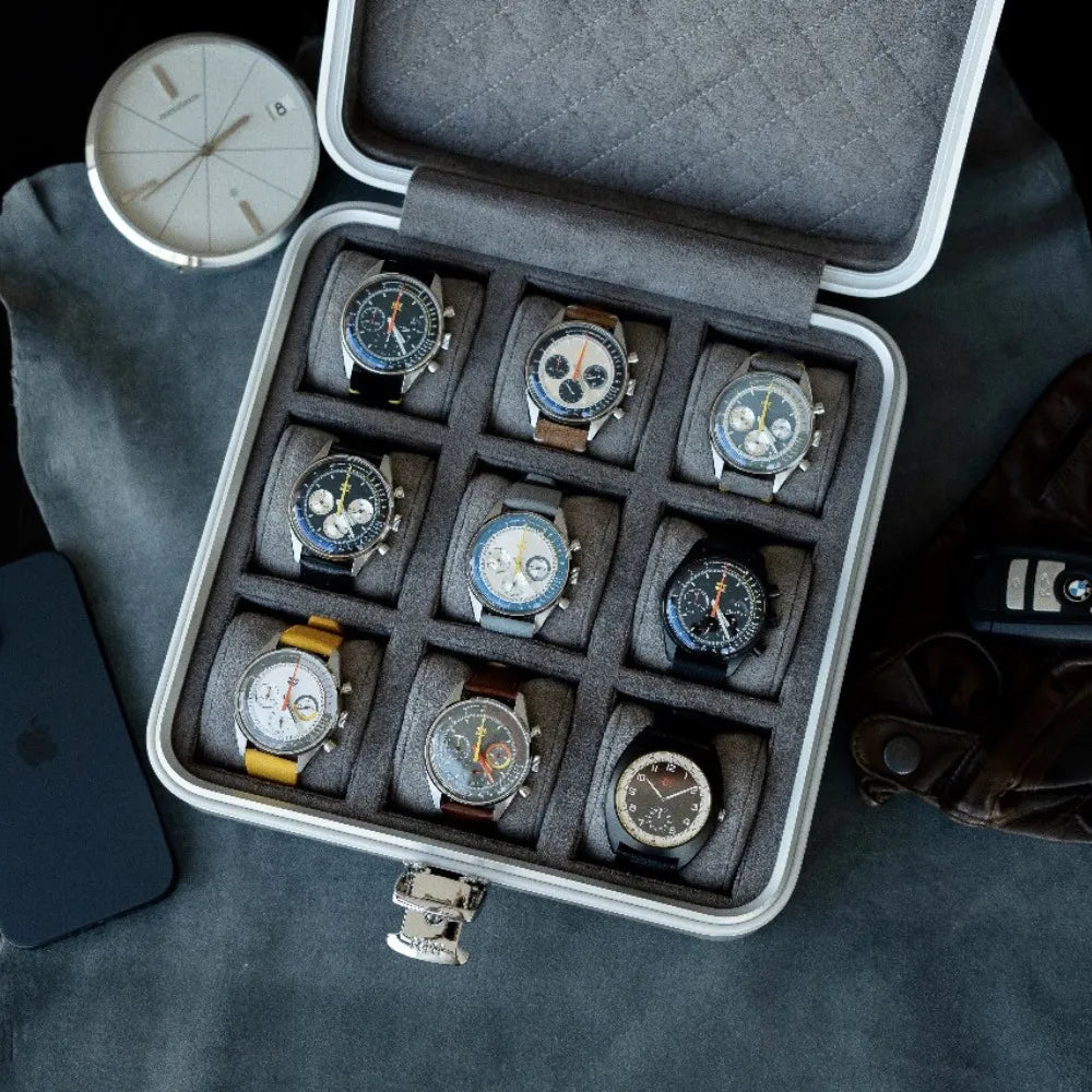 Caixa de Alumínio - 9 Relógios